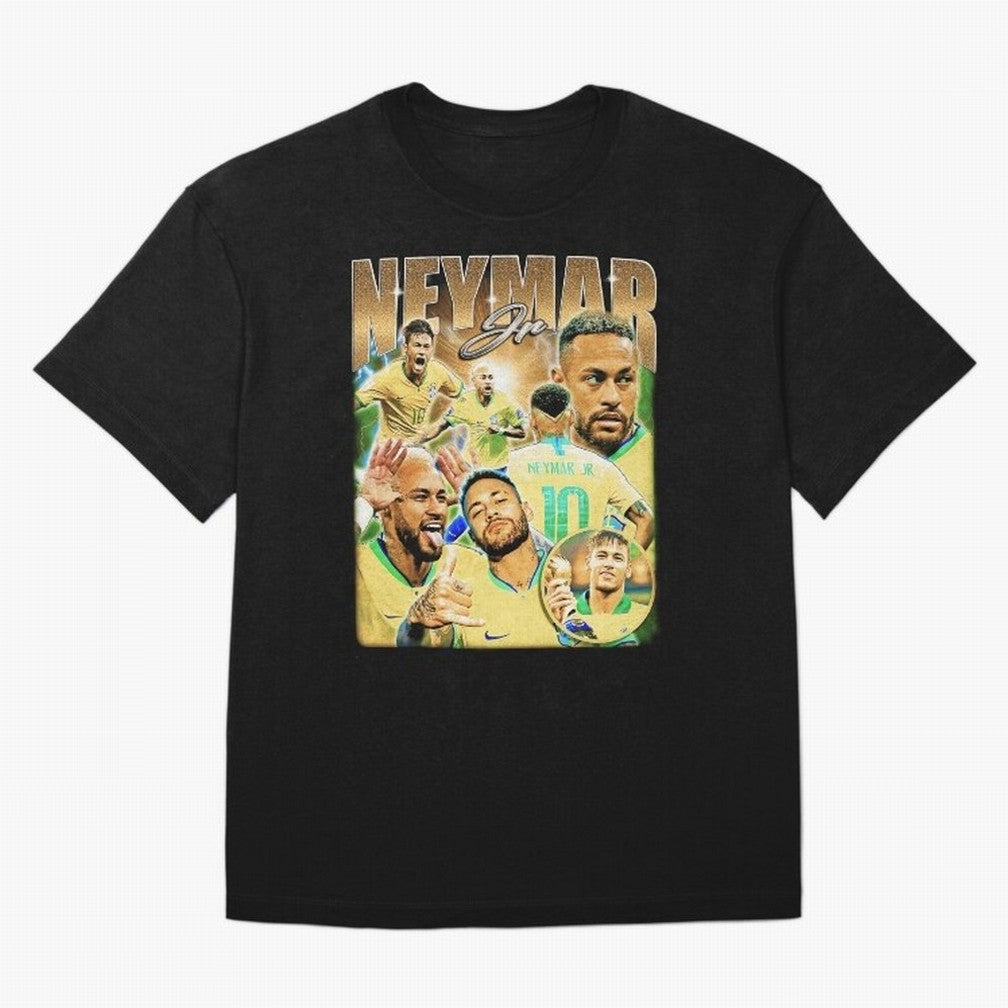 The Best Neymar 10 Vintage 90s Vintage Bootleg Style Oversized T-Shirt Back Your Heroes with Global Football Passion for FIFA World Cup 2026 USA Canada Mexico, Driven by Mbappe, England, France and Netherlands, Football Festival Excitement, Trophy