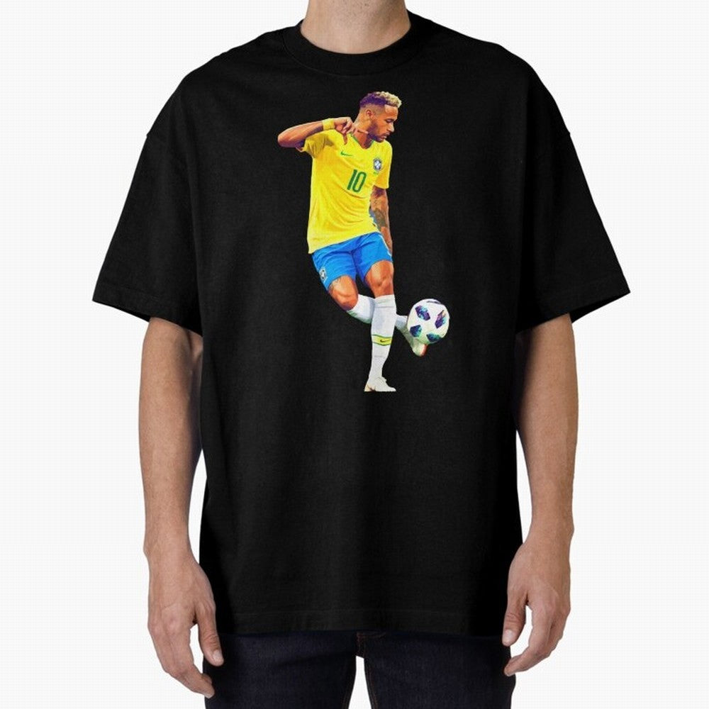 Neymar Oversized T-Shirt Cheer for FIFA World Cup 2026 Made for Haaland, Brazil Energy, Match Day Excitement, Supporter Culture, Golden Goals and Global Football Passion; Made for Die Hard Supporters, Soccer Lovers, Game Day Photos and