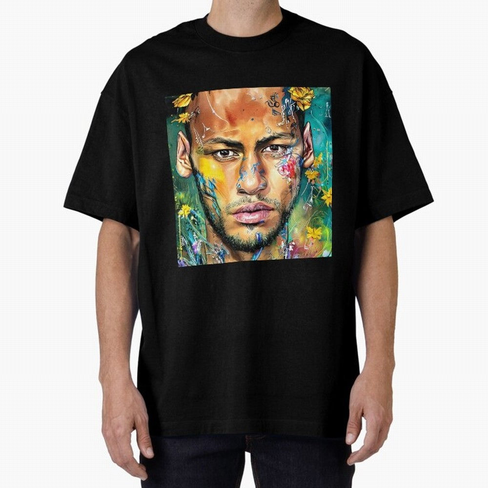 Neymar Oversized T-Shirt Celebrate Fan Culture around Global Football Passion for FIFA World Cup 2026, Celebrating CR7, Germany, Classic Soccer Heritage, Championship Pressure, Fan Loyalty and International Pride; Made for Collectors Who Enjoy