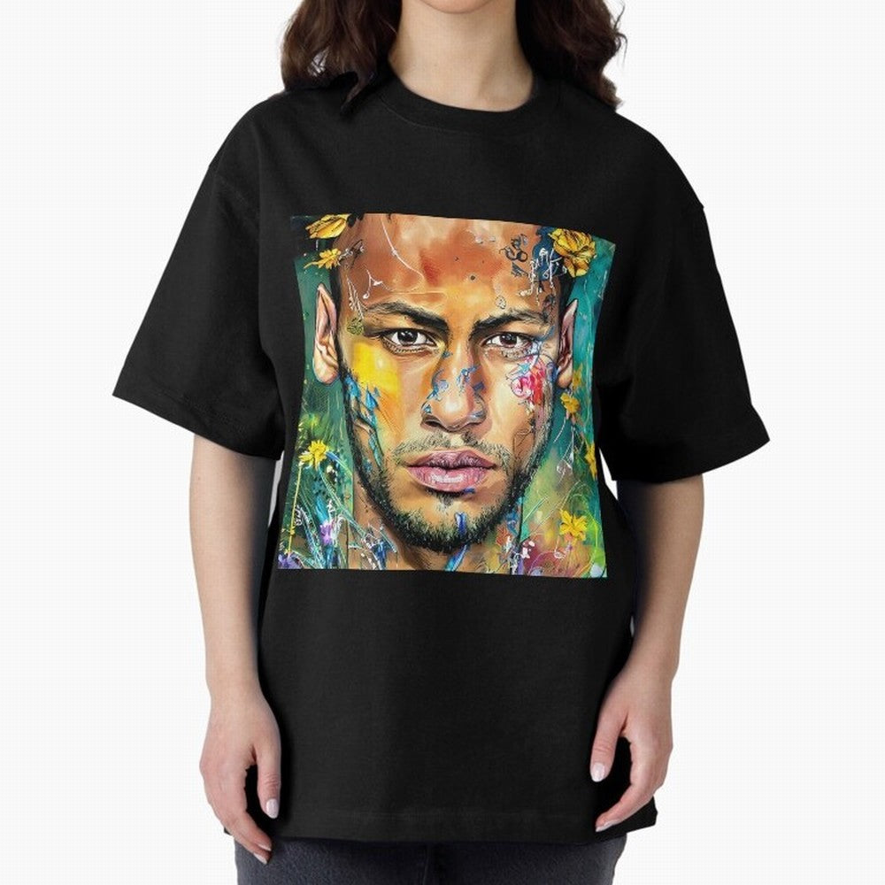 Neymar Oversized T-Shirt Celebrate Fan Culture around Global Football Passion for FIFA World Cup 2026, Celebrating CR7, Germany, Classic Soccer Heritage, Championship Pressure, Fan Loyalty and International Pride; Made for Collectors Who Enjoy