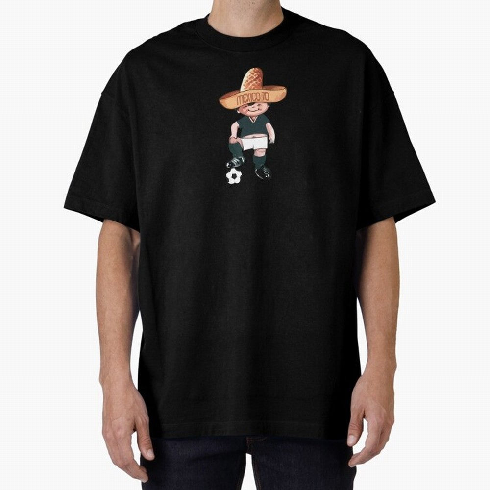 Classic Soccer Retro Mexico 1970 Oversized T-Shirt Carry the Dream of FIFA World Cup 2026 Group Stage Spirit, with Germany, Neymar, Championship Spirit, Famous Goals, Roaring Crowds and International Football Unity; Ideal for Football Dads,