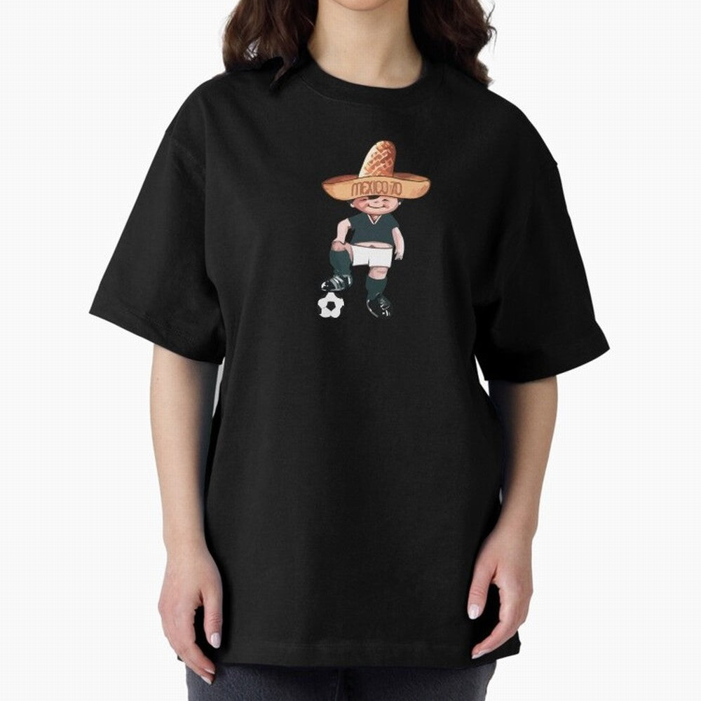 Classic Soccer Retro Mexico 1970 Oversized T-Shirt Carry the Dream of FIFA World Cup 2026 Group Stage Spirit, with Germany, Neymar, Championship Spirit, Famous Goals, Roaring Crowds and International Football Unity; Ideal for Football Dads,