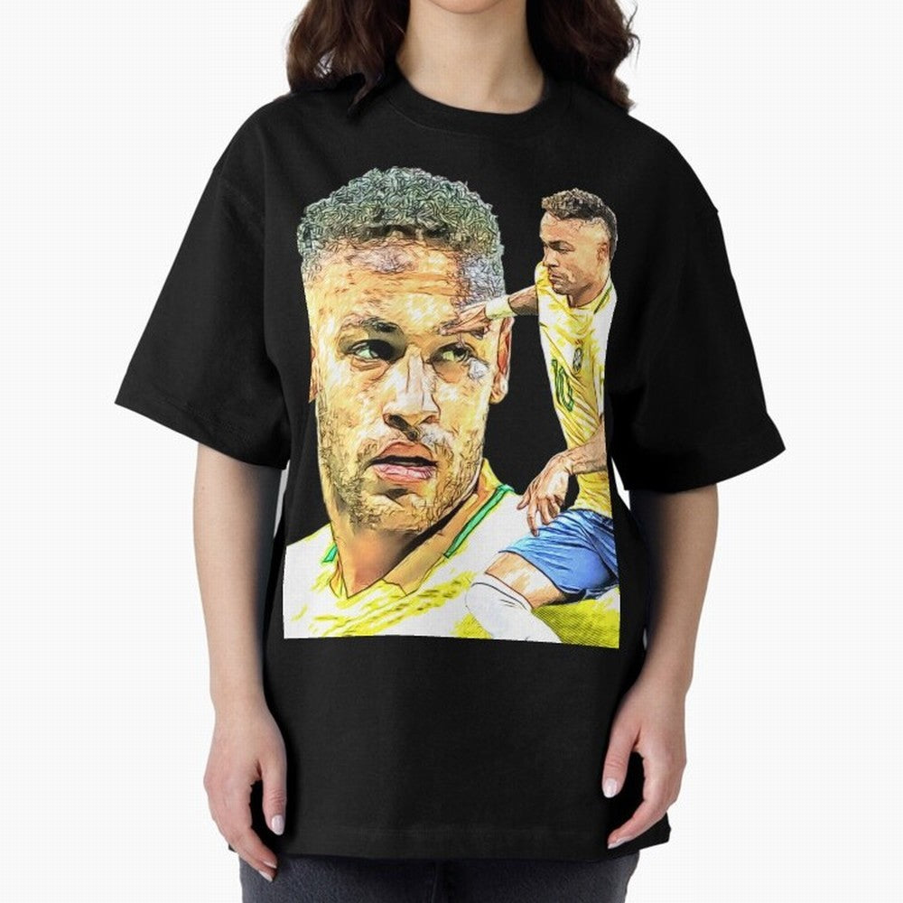 Neymar Futbol Oversized T-Shirt Bring Global Tournament Vibes to Match Day Hype around FIFA World Cup 2026, Neymar, Argentina, France and Brazil, Champion Mindset, Group Stage Buzz, Knockout Tension and Passionate Fan Culture; Made for Collectors