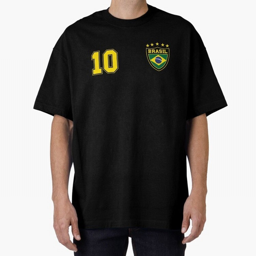Classic Brasil Soccer No. 10 Brazil World Jersey Cup T Shirt Essential T-Shirt Show Your Tournament Heart for FIFA World Cup 2026 USA Canada Mexico Spirit, Highlighting Argentina and Brazil, Neymar, Goal Celebration Energy, Supporter Heritage,