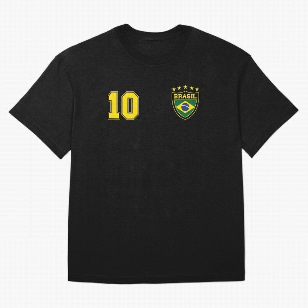 Classic Brasil Soccer No. 10 Brazil World Jersey Cup T Shirt Essential T-Shirt Show Your Tournament Heart for FIFA World Cup 2026 USA Canada Mexico Spirit, Highlighting Argentina and Brazil, Neymar, Goal Celebration Energy, Supporter Heritage,