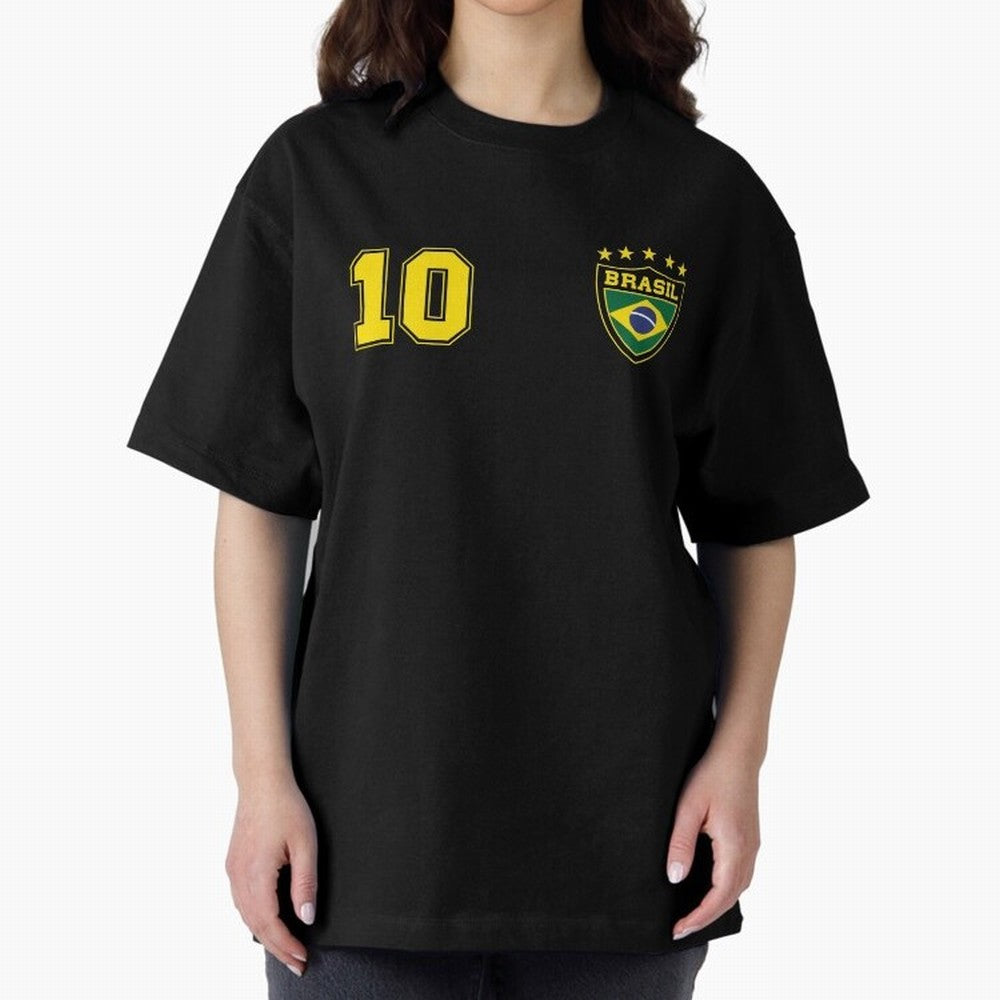 Classic Brasil Soccer No. 10 Brazil World Jersey Cup T Shirt Essential T-Shirt Show Your Tournament Heart for FIFA World Cup 2026 USA Canada Mexico Spirit, Highlighting Argentina and Brazil, Neymar, Goal Celebration Energy, Supporter Heritage,