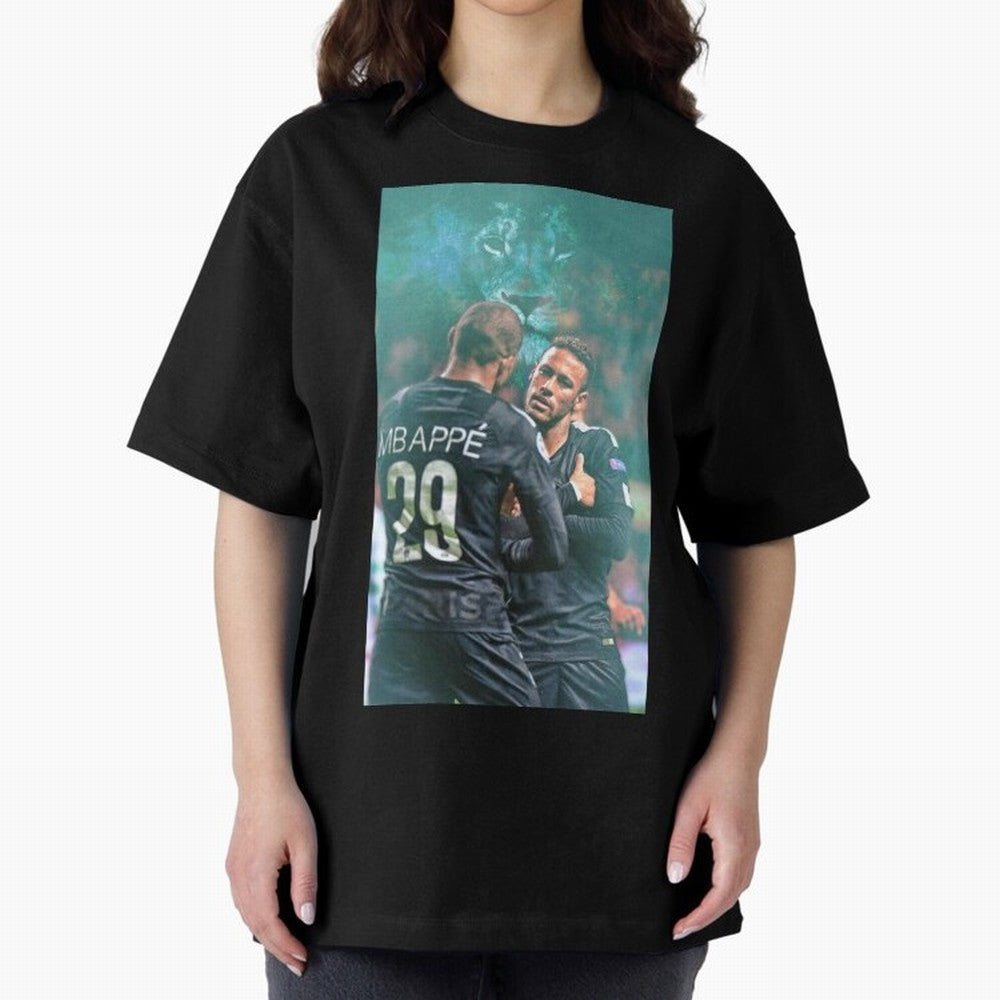 Art Neymar Wallpaper Oversized T-Shirt Follow Every Goal of FIFA World Cup 2026 Group Stage for Fans of Neymar and Brazil, Portugal and Argentina, Bringing Championship Spirit, Famous Goals, Roaring Crowds and International Football Unity; Perfect