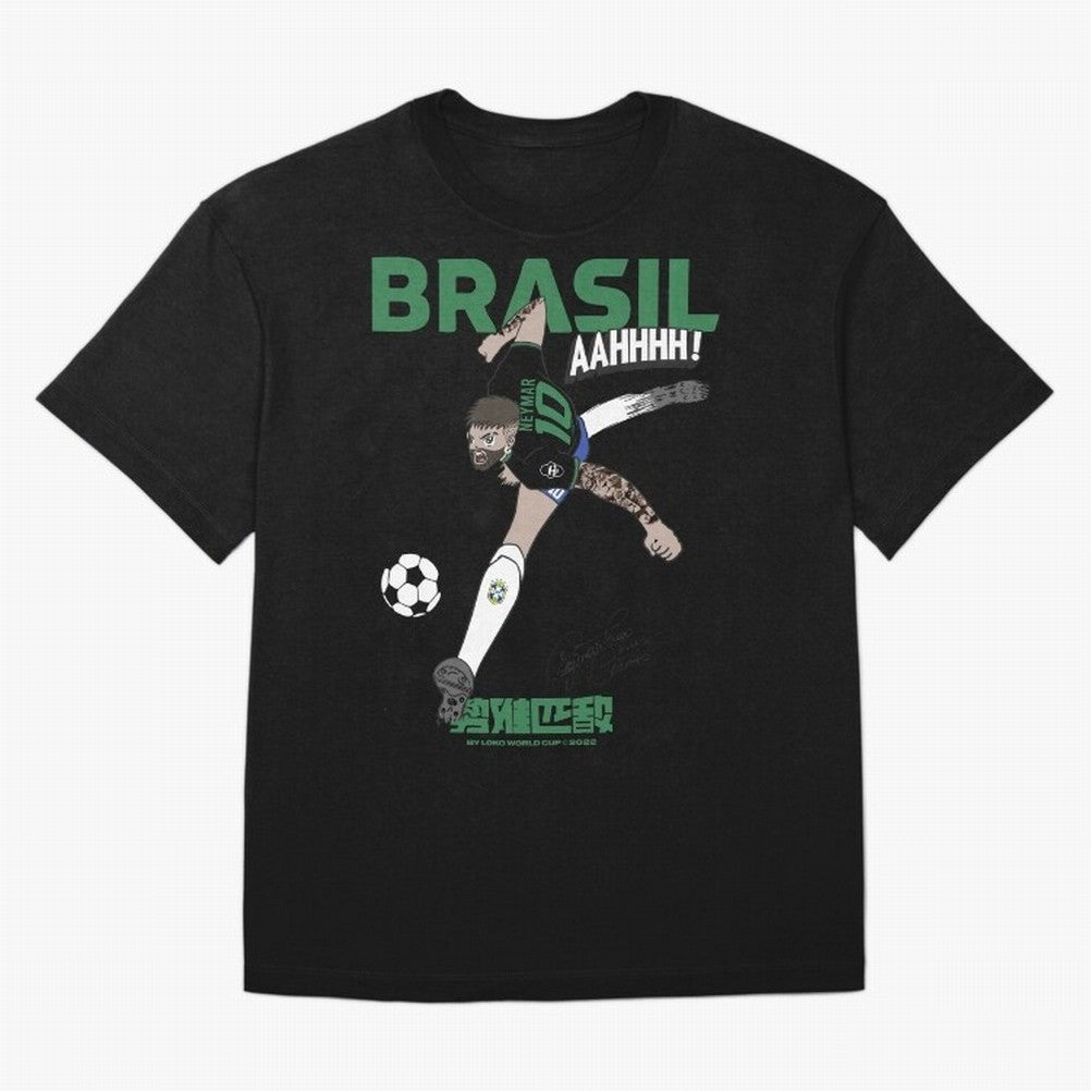 NEYMAR BRAZIL Oversized T-Shirt Celebrate Every Goal in FIFA World Cup 2026 USA Canada Mexico Spirit, Featuring Spain, Haaland and Mbappe, Supporter Pride, Iconic Celebrations, Legendary Names and Global Match Day Energy; Great for Supporters Who