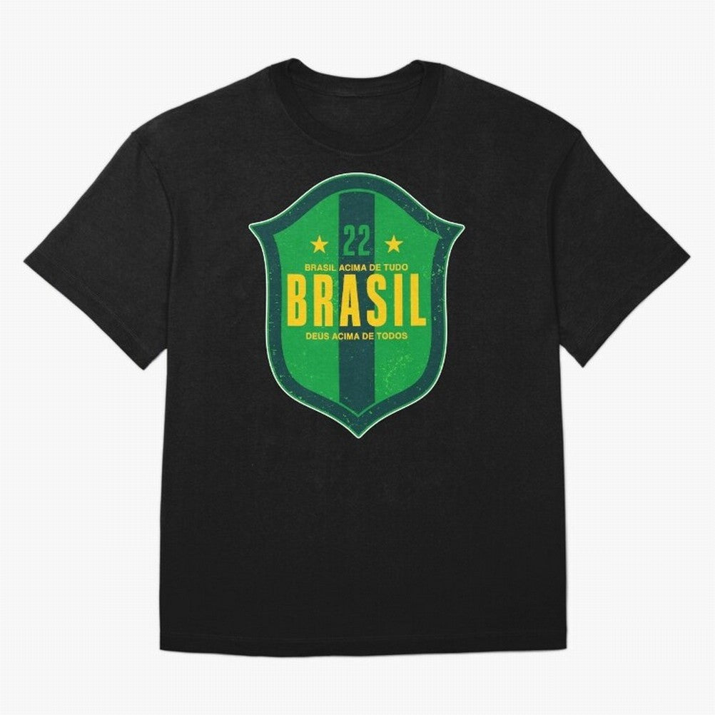 BRAS?O BRASIL 22 Oversized T-Shirt Join Supporters Worldwide for the FIFA World Cup 2026 Journey through Cristiano Ronaldo Highlights, Germany Pride, Retro Football Energy, Iconic Rivalries, Trophy Chase Drama and Stadium Atmosphere; Perfect for