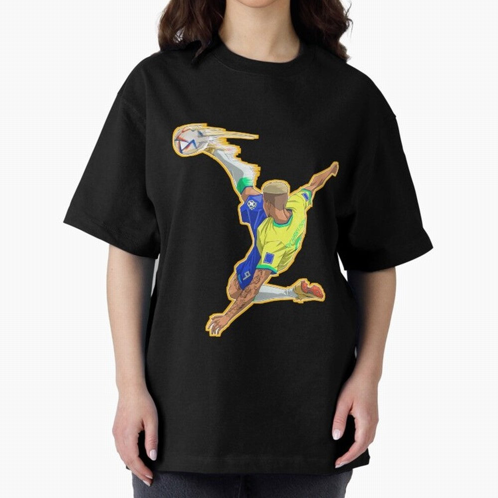 Richarlison Anime Goal Essential T-Shirt Show Passion for the Stars of Global Football Passion for FIFA World Cup 2026, Connected to Messi, Brazil, Championship Spirit, Famous Goals, Roaring Crowds and International Football Unity; Built for