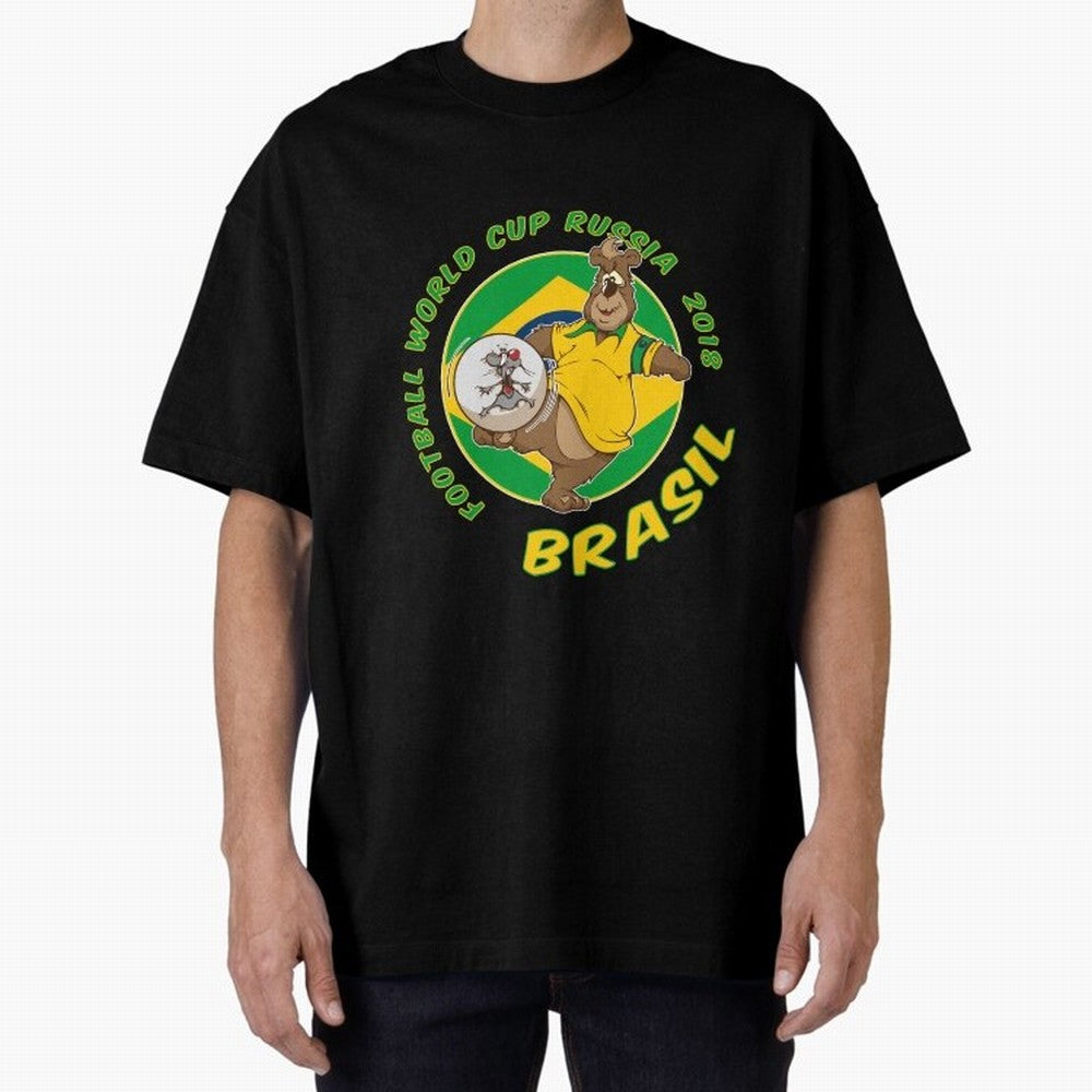 Football Russia 2018 World Cup Brazil T shirts and Merchandise Oversized T-Shirt Mark Match Day Hype around FIFA World Cup 2026 Group Stage, Neymar, Spain and Netherlands, Champion Mindset, Group Stage Buzz, Knockout Tension and Passionate Fan