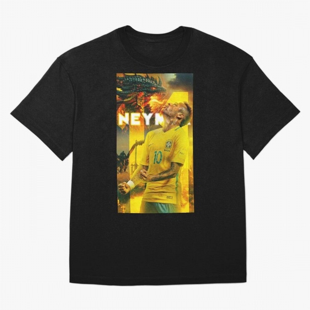 Art Neymar Wallpaper Classic T-Shirt Celebrate the Stars of FIFA World Cup 2026 with Cristiano Ronaldo, Haaland and CR7, Portugal Energy, Sports Nostalgia, International Competition, Famous Players and Unforgettable Victories; Great for Supporters