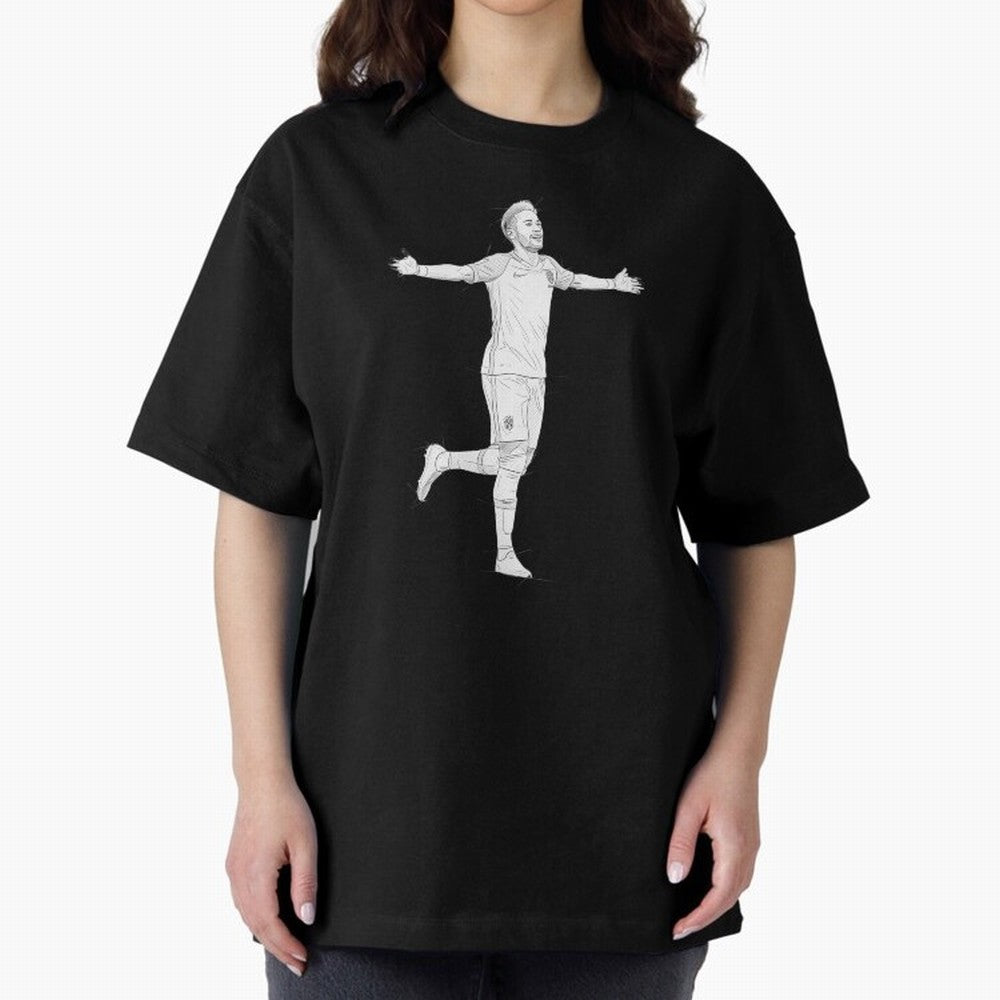 Neymar Joga Bonito Oversized T-Shirt Show Fan Pride Across FIFA World Cup 2026 USA Canada Mexico Built around Cristiano Ronaldo, Spain Energy, Fan Favorite Moments, National Team Passion, Big Match Drama and Soccer History; Great for Watch Parties,