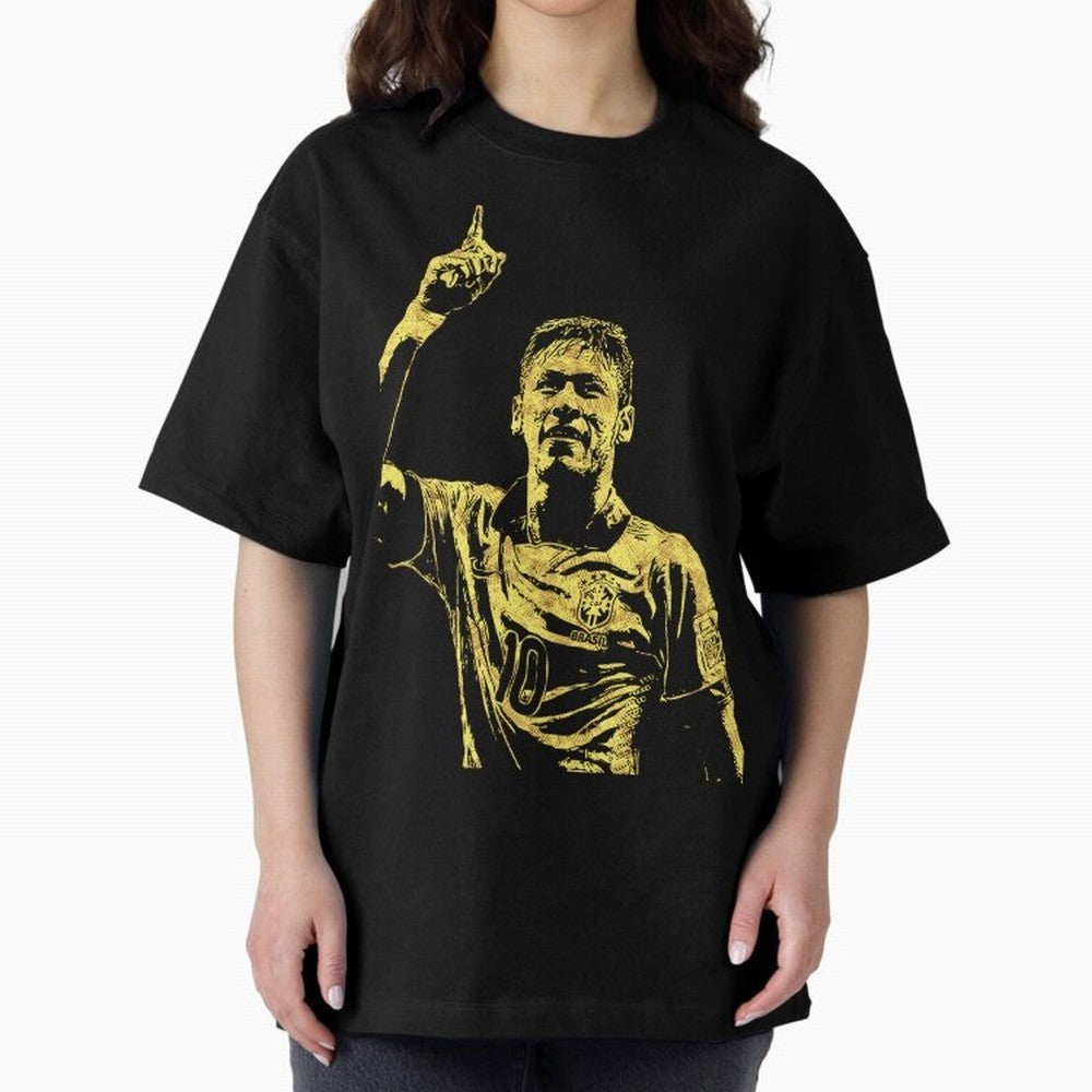 Neymar Fan Art Oversized T-Shirt Spotlight FIFA World Cup 2026 Group Stage Highlighting Cristiano Ronaldo, England Energy, Classic Soccer Heritage, Championship Pressure, Fan Loyalty and International Pride; Ideal for Passionate Fans Who Love
