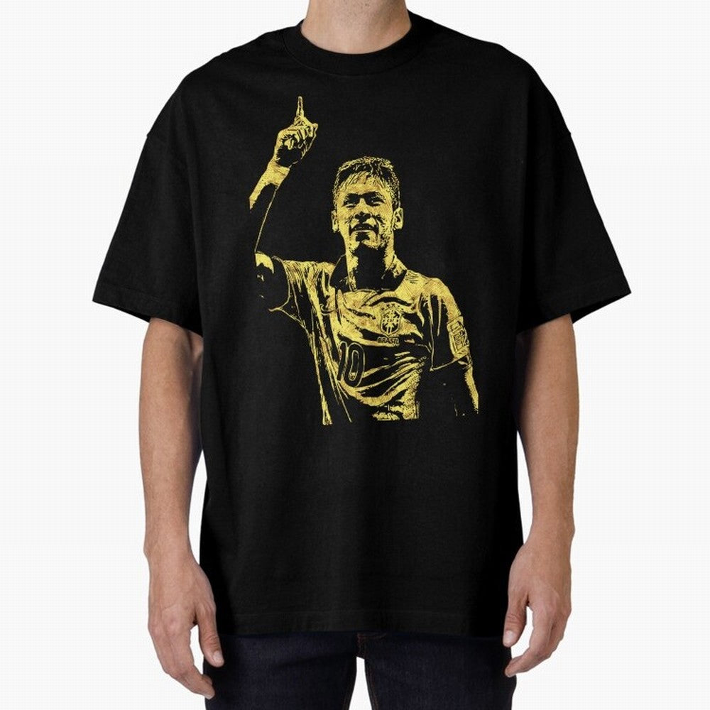 Neymar Fan Art Oversized T-Shirt Spotlight FIFA World Cup 2026 Group Stage Highlighting Cristiano Ronaldo, England Energy, Classic Soccer Heritage, Championship Pressure, Fan Loyalty and International Pride; Ideal for Passionate Fans Who Love