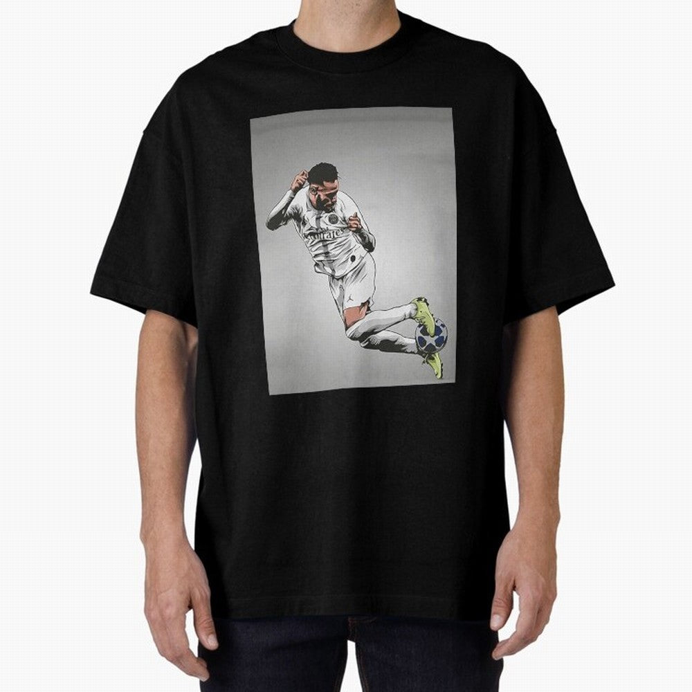 Illustration Neymar Wallpaper Classic T-Shirt Create FIFA World Cup 2026 for Fans of Messi, Neymar and Mbappe and Spain, Bringing Championship Spirit, Famous Goals, Roaring Crowds and International Football Unity; Great for Watch Parties, Sports