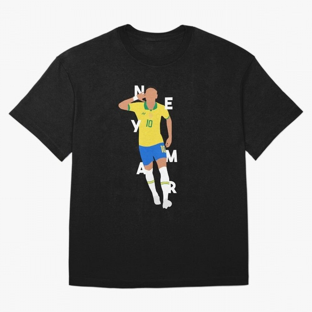 Neymar x Brazil Oversized T-Shirt Represent FIFA World Cup 2026 Spirit, Highlighting Argentina and Brazil, Messi, CR7 and Mbappe, Vintage Soccer Flavor, Modern Football Stars, National Flags and Final Night Emotion; Made for Die Hard Supporters,