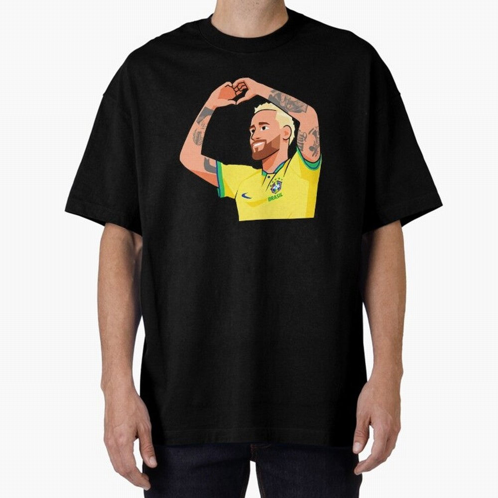 World Cup Neymar Oversized T-Shirt Bring World Football Passion into FIFA World Cup 2026 USA Canada Mexico Spirit, Made for Portugal, Spain and Germany, Messi, Global Supporter Spirit, Legendary Goals, National Colors and Tournament Celebration;