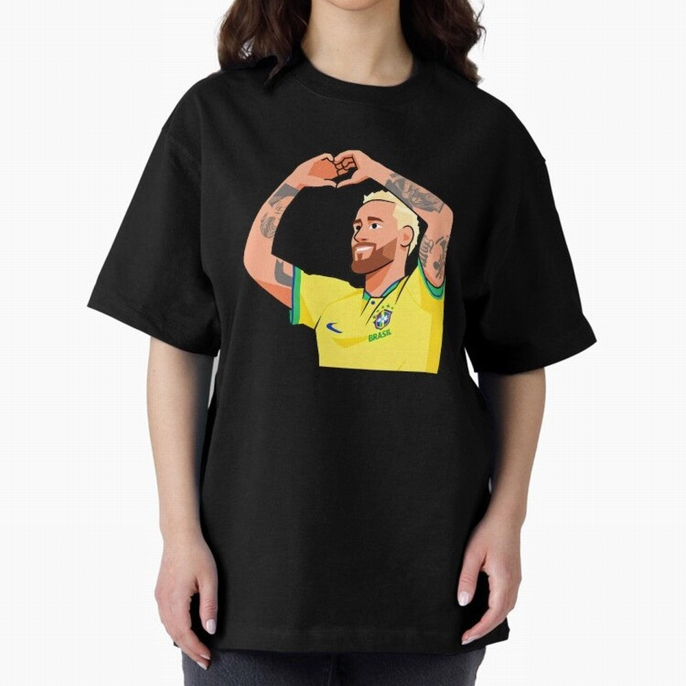 World Cup Neymar Oversized T-Shirt Bring World Football Passion into FIFA World Cup 2026 USA Canada Mexico Spirit, Made for Portugal, Spain and Germany, Messi, Global Supporter Spirit, Legendary Goals, National Colors and Tournament Celebration;