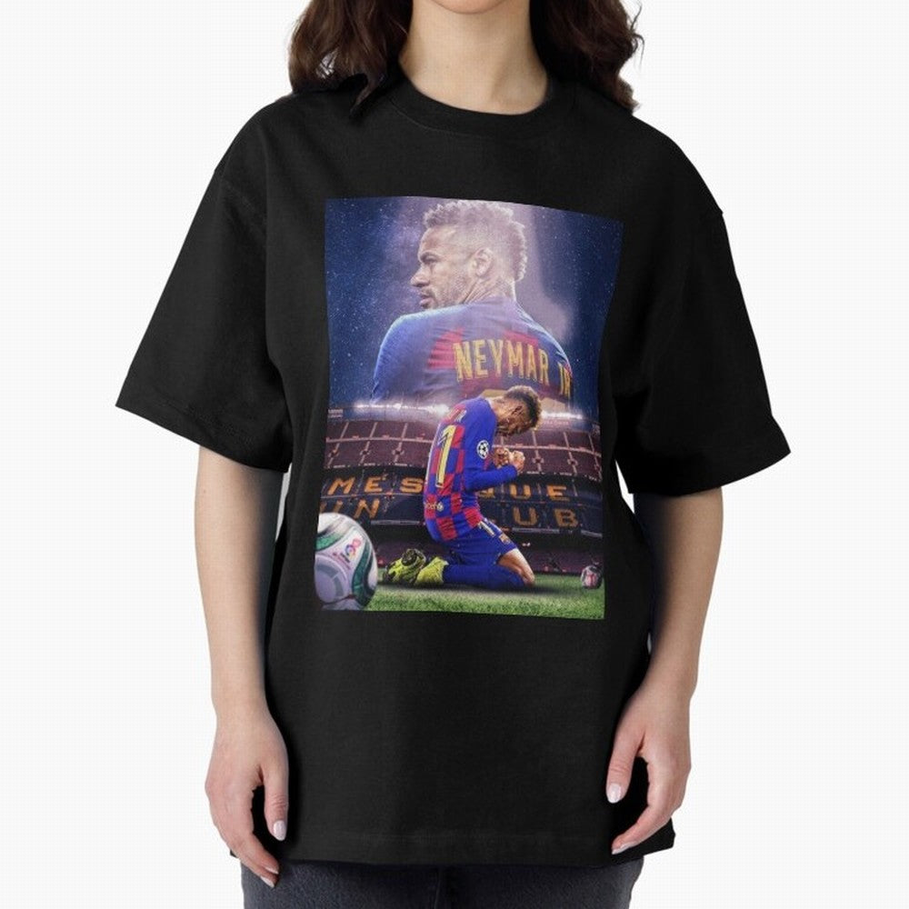 Art Wallpaper Neymar Classic T-Shirt Support Iconic Players in FIFA World Cup 2026 Group Stage for Fans of Neymar, Haaland and Cristiano Ronaldo and Netherlands, Bringing Sports Nostalgia, International Competition, Famous Players and Unforgettable