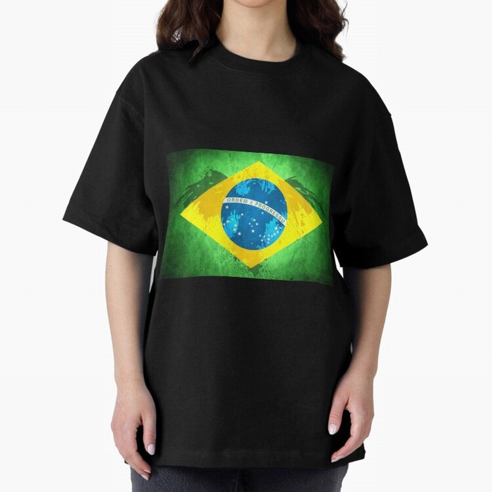 Brazil Oversized T-Shirt Bring Retro Soccer Energy to the FIFA World Cup 2026 Journey through Messi, Neymar and Mbappe Highlights, Argentina and Brazil Pride, Fan Favorite Moments, National Team Passion, Big Match Drama and Soccer History; Perfect