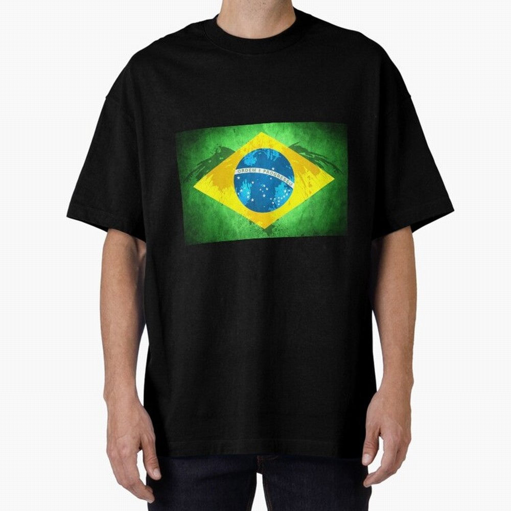 Brazil Oversized T-Shirt Bring Retro Soccer Energy to the FIFA World Cup 2026 Journey through Messi, Neymar and Mbappe Highlights, Argentina and Brazil Pride, Fan Favorite Moments, National Team Passion, Big Match Drama and Soccer History; Perfect