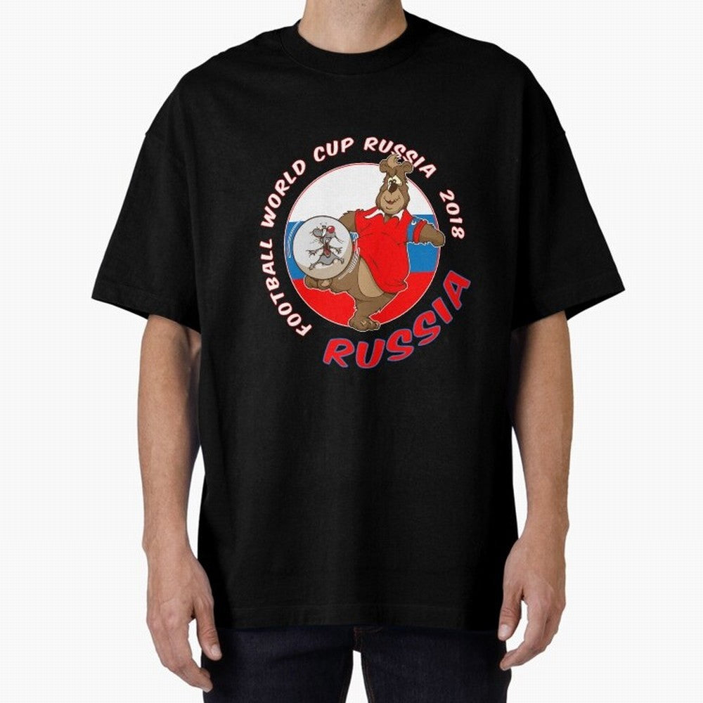 Russia football World Cup Russia 2018 T shirt and merchandise Oversized T-Shirt Feel the Roar of FIFA World Cup 2026 Group Stage for Fans of Neymar, Haaland and Cristiano Ronaldo and Argentina, France and Brazil, Bringing Match Day Excitement,