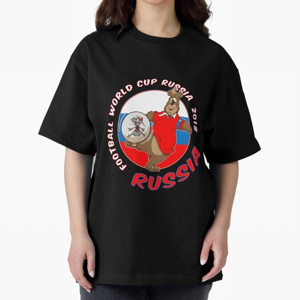 Russia football World Cup Russia 2018 T shirt and merchandise Oversized T-Shirt Feel the Roar of FIFA World Cup 2026 Group Stage for Fans of Neymar, Haaland and Cristiano Ronaldo and Argentina, France and Brazil, Bringing Match Day Excitement,