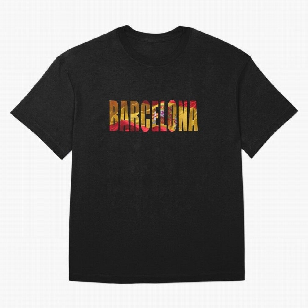 Barcelona city 2 Oversized T-Shirt Celebrate Football Heritage in Global Football Passion for FIFA World Cup 2026, Inspired by Messi, Argentina, Sports Nostalgia, International Competition, Famous Players and Unforgettable Victories; Ideal for