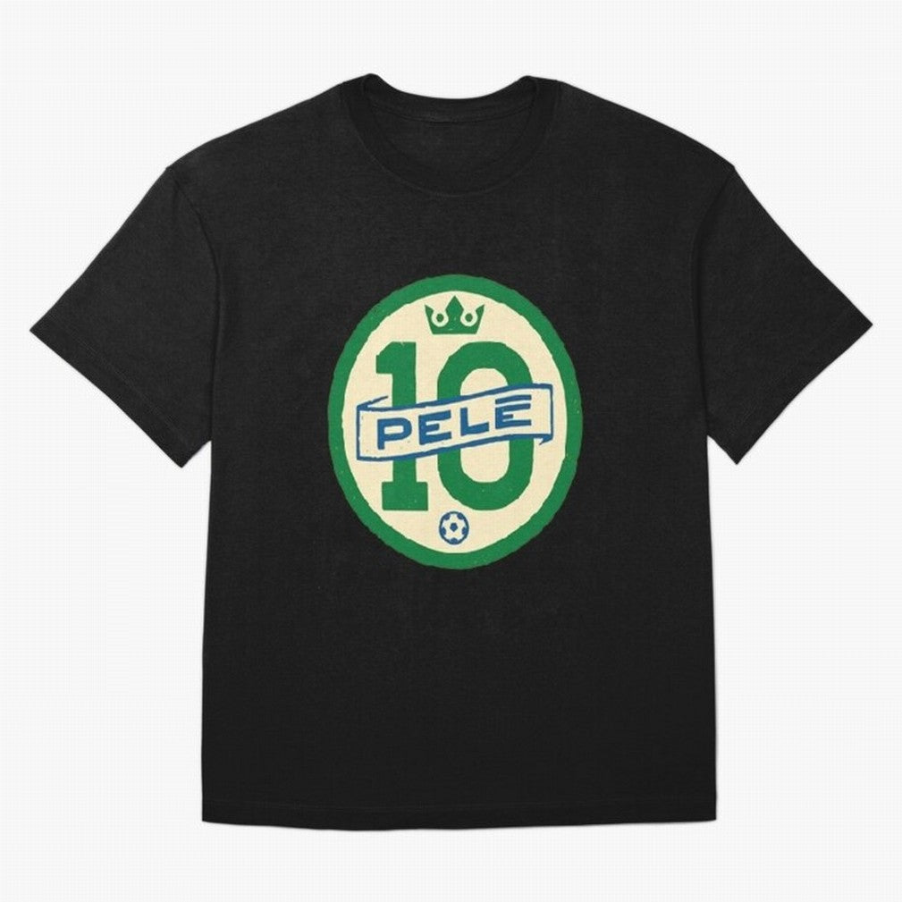 Signed Pele Shirt Oversized T-Shirt Honor Football Greatness during FIFA World Cup 2026 USA Canada Mexico with Messi, CR7 and Mbappe, Argentina, France and Brazil Energy, Championship Spirit, Famous Goals, Roaring Crowds and International Football