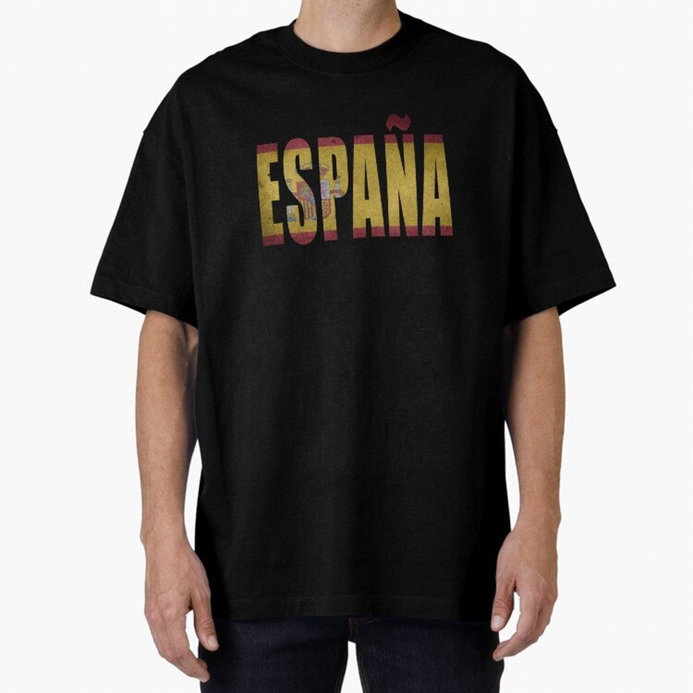 Espa?a Oversized T-Shirt Show Love for Legendary Goals in Match Day Hype around FIFA World Cup 2026 Group Stage, Messi and Cristiano Ronaldo, England, France and Netherlands, Sports Nostalgia, International Competition, Famous Players and