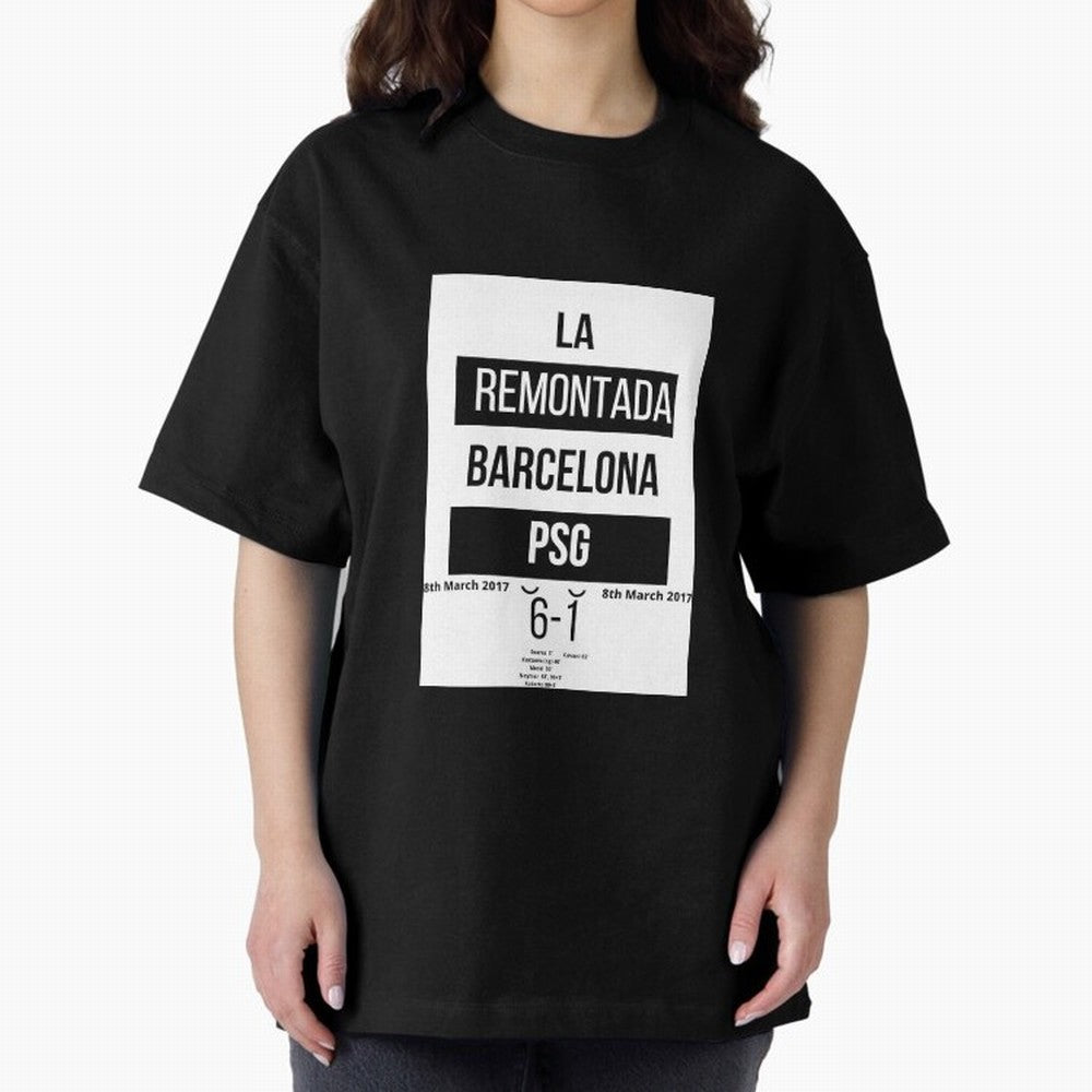 La Remontada Oversized T-Shirt Celebrate Classic Football Spirit in FIFA World Cup 2026 Group Stage for Fans of Messi, CR7 and Mbappe and Spain, Bringing Fan Favorite Moments, National Team Passion, Big Match Drama and Soccer History; Ideal for