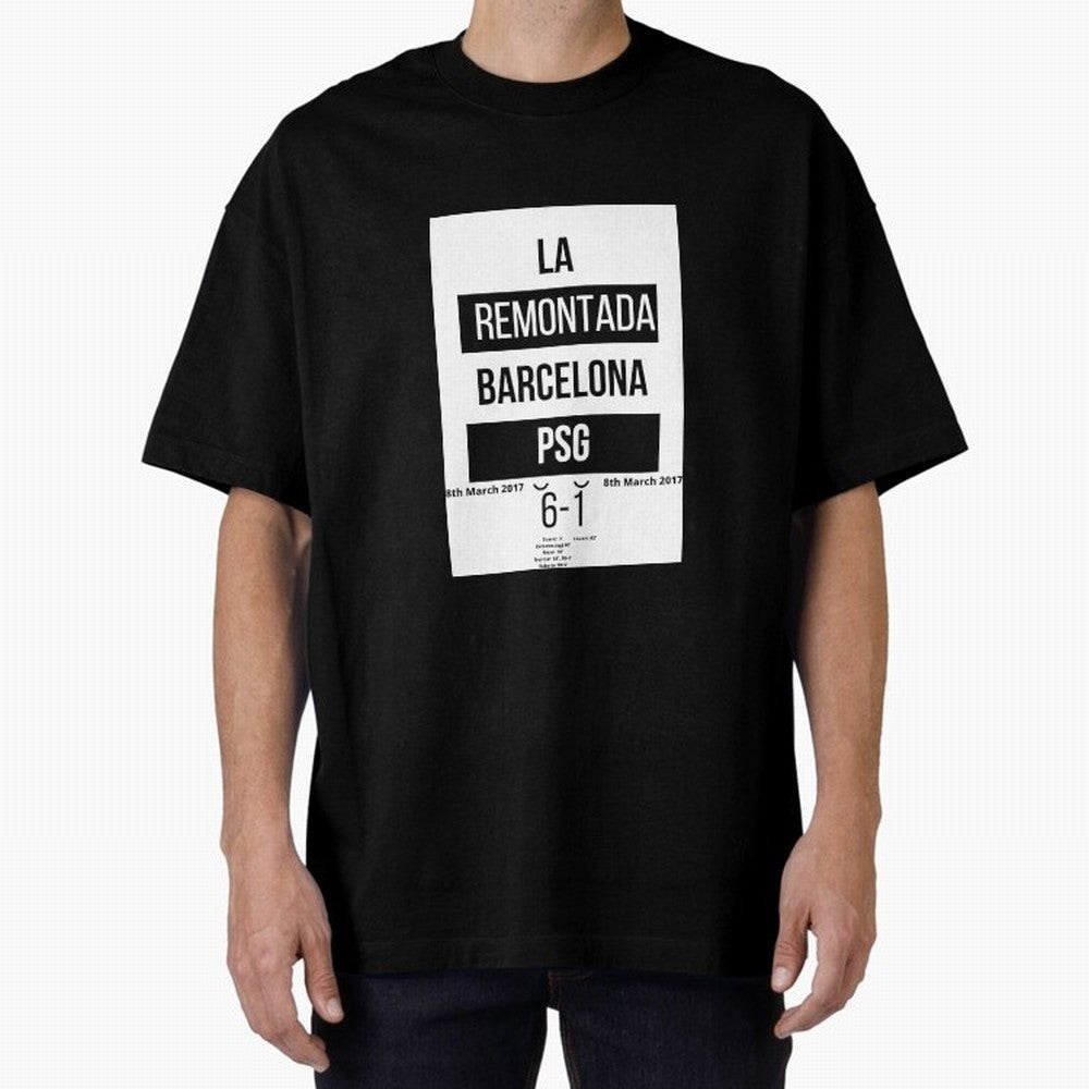 La Remontada Oversized T-Shirt Celebrate Classic Football Spirit in FIFA World Cup 2026 Group Stage for Fans of Messi, CR7 and Mbappe and Spain, Bringing Fan Favorite Moments, National Team Passion, Big Match Drama and Soccer History; Ideal for