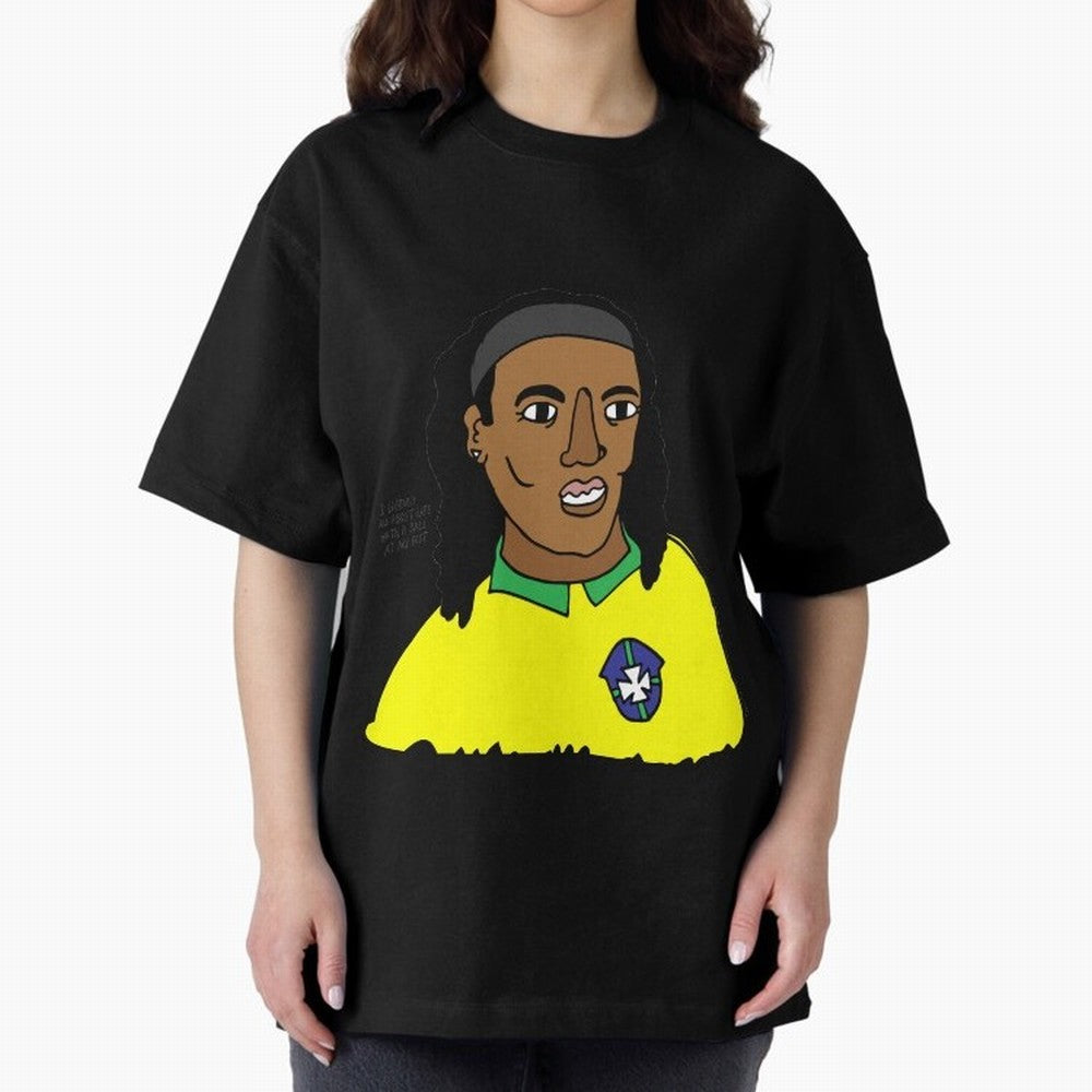 Ronaldinho Brazil Football Ball Life Classic T-Shirt Get Ready for Global Football Passion for FIFA World Cup 2026, Made for Neymar, Haaland and Cristiano Ronaldo, France, Sports Nostalgia, International Competition, Famous Players and