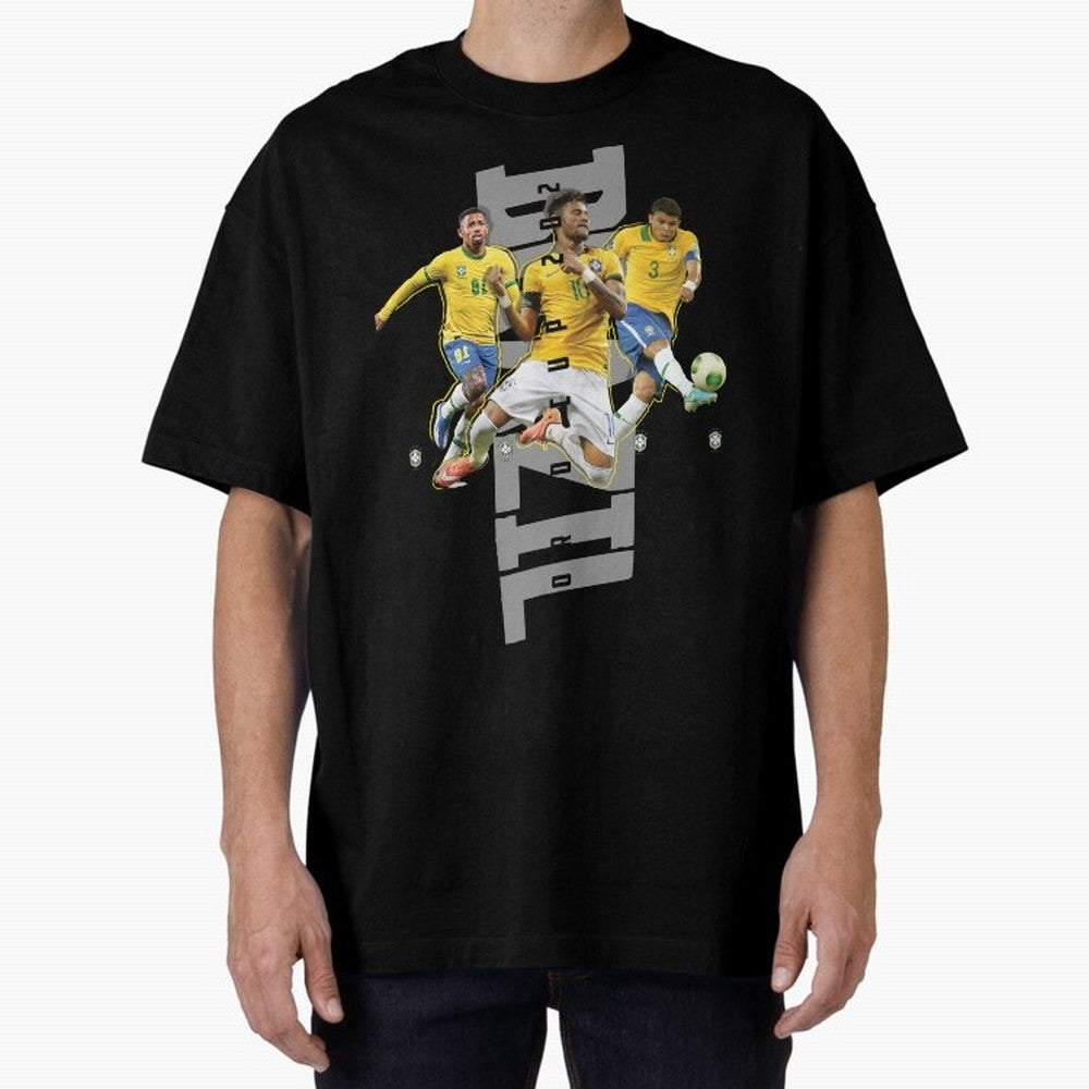 Brazil World cup 2022 Oversized T-Shirt Honor the Football Icons of the FIFA World Cup 2026 Journey through Messi, CR7 and Mbappe Highlights, Argentina and Brazil Pride, Supporter Pride, Iconic Celebrations, Legendary Names and Global Match Day