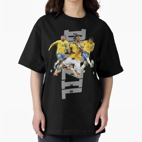 Brazil World cup 2022 Oversized T-Shirt Honor the Football Icons of the FIFA World Cup 2026 Journey through Messi, CR7 and Mbappe Highlights, Argentina and Brazil Pride, Supporter Pride, Iconic Celebrations, Legendary Names and Global Match Day