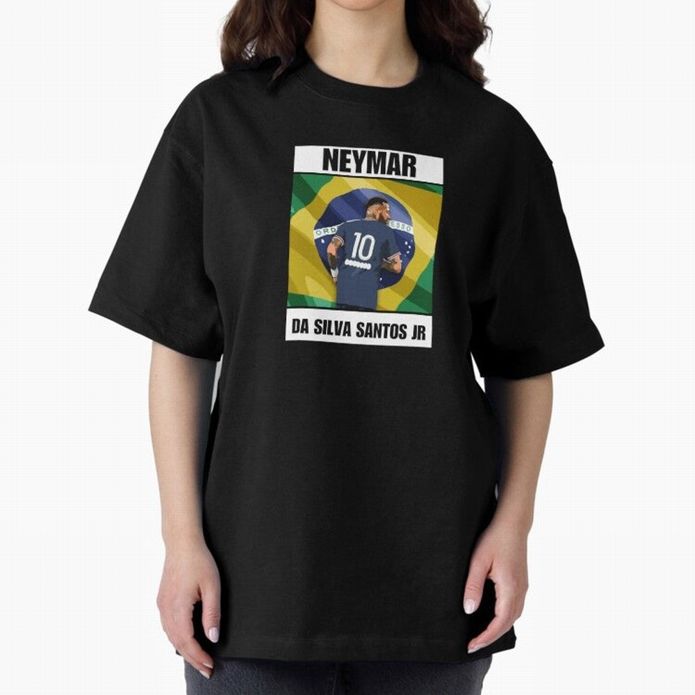 El Ney Oversized T-Shirt Feel International Energy from Global Football Passion for FIFA World Cup 2026, Inspired by Neymar, Haaland and Cristiano Ronaldo, France and Portugal, Fan Favorite Moments, National Team Passion, Big Match Drama and Soccer