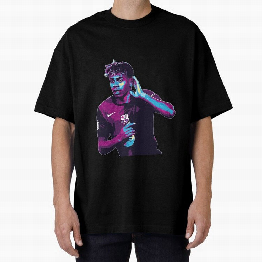 Lamine Yamal goal celebration Oversized T-Shirt Make Every Match About Global Football Passion for FIFA World Cup 2026, Featuring Haaland and Mbappe, Netherlands, Match Day Excitement, Supporter Culture, Golden Goals and Global Football Passion;