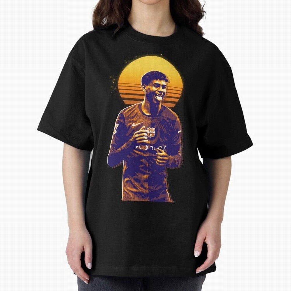 Yamal Lamine fcb club Oversized T-Shirt Bring Trophy Dreams to Global Football Passion for FIFA World Cup 2026 USA Canada Mexico, Inspired by Neymar, Haaland and Cristiano Ronaldo, England and Germany, Goal Celebration Energy, Supporter Heritage,