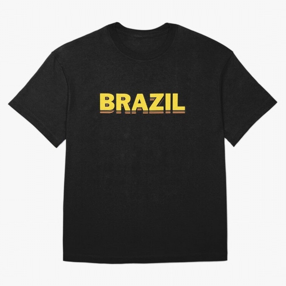 Brazil, yellow 3d sign Classic T-Shirt Represent the Passion of FIFA World Cup 2026 USA Canada Mexico Spirit, Driven by France, Messi, Football History, Final Match Energy, Crowd Noise and Once in a Lifetime Moments; Perfect for Fans, Collectors,
