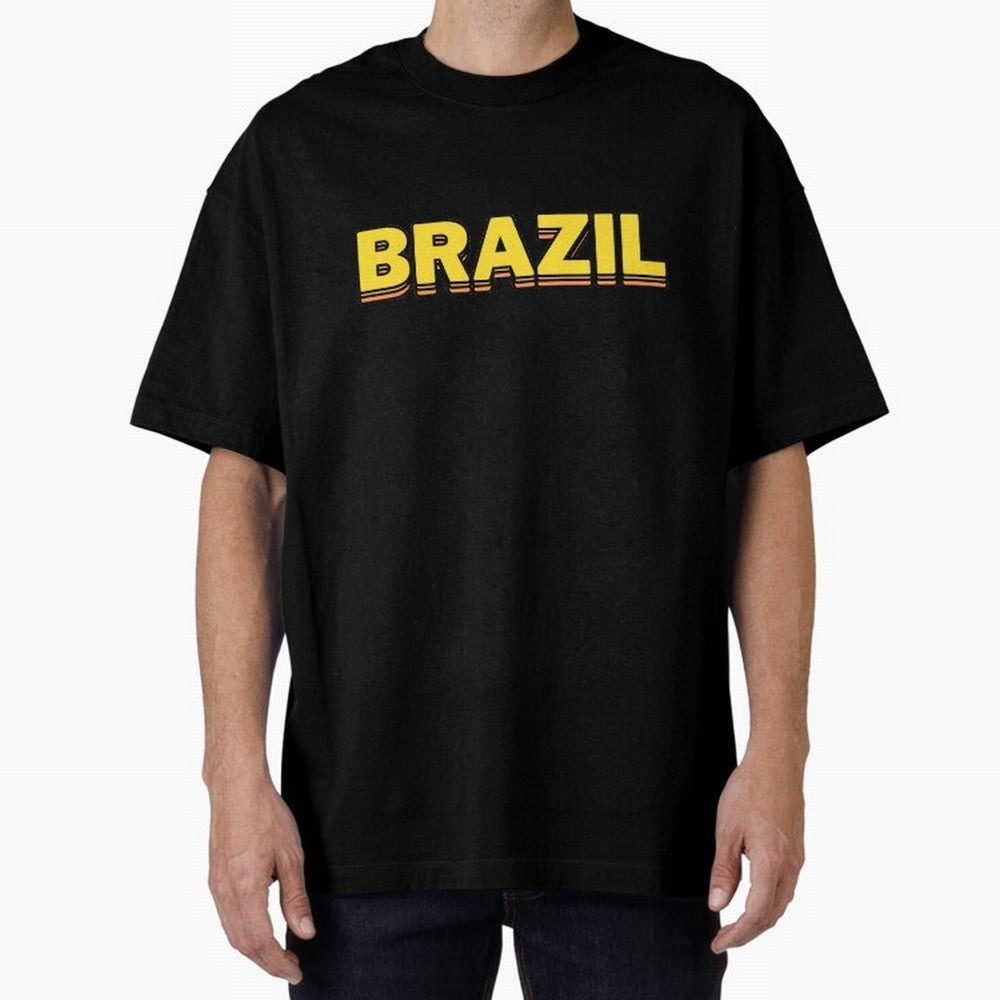 Brazil, yellow 3d sign Classic T-Shirt Represent the Passion of FIFA World Cup 2026 USA Canada Mexico Spirit, Driven by France, Messi, Football History, Final Match Energy, Crowd Noise and Once in a Lifetime Moments; Perfect for Fans, Collectors,