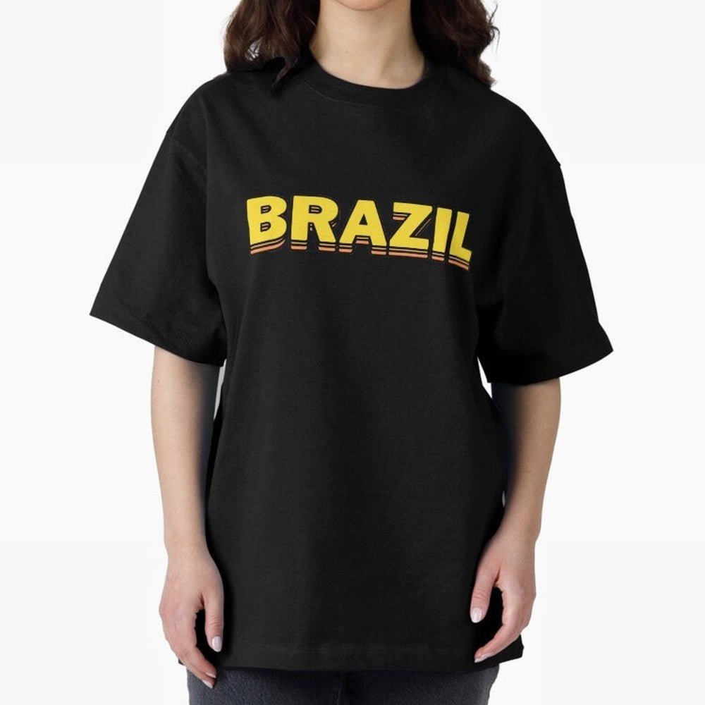 Brazil, yellow 3d sign Classic T-Shirt Represent the Passion of FIFA World Cup 2026 USA Canada Mexico Spirit, Driven by France, Messi, Football History, Final Match Energy, Crowd Noise and Once in a Lifetime Moments; Perfect for Fans, Collectors,
