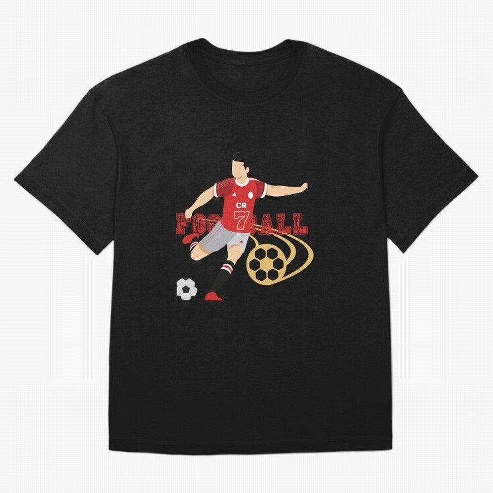 Ronaldo Football Icon Oversized T-Shirt Represent Match Day Hype around FIFA World Cup 2026, Messi, Neymar and Mbappe, France and Portugal, Stadium Memories, Football Loyalty, International Chants and Championship Tradition; Perfect for People Who