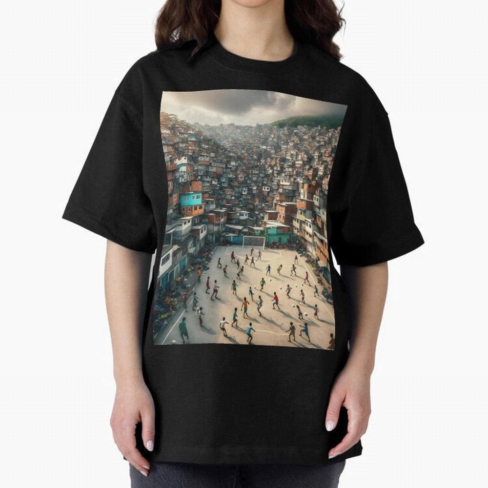 Favela Happiness Classic T-Shirt Relive Legendary Nights from Match Day Hype around FIFA World Cup 2026 Group Stage, Haaland and Mbappe, Spain and Netherlands, Sports Nostalgia, International Competition, Famous Players and Unforgettable Victories;