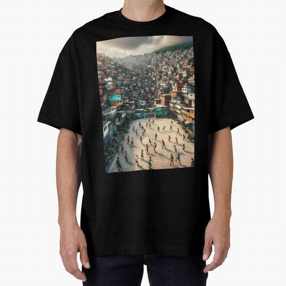 Favela Happiness Classic T-Shirt Relive Legendary Nights from Match Day Hype around FIFA World Cup 2026 Group Stage, Haaland and Mbappe, Spain and Netherlands, Sports Nostalgia, International Competition, Famous Players and Unforgettable Victories;