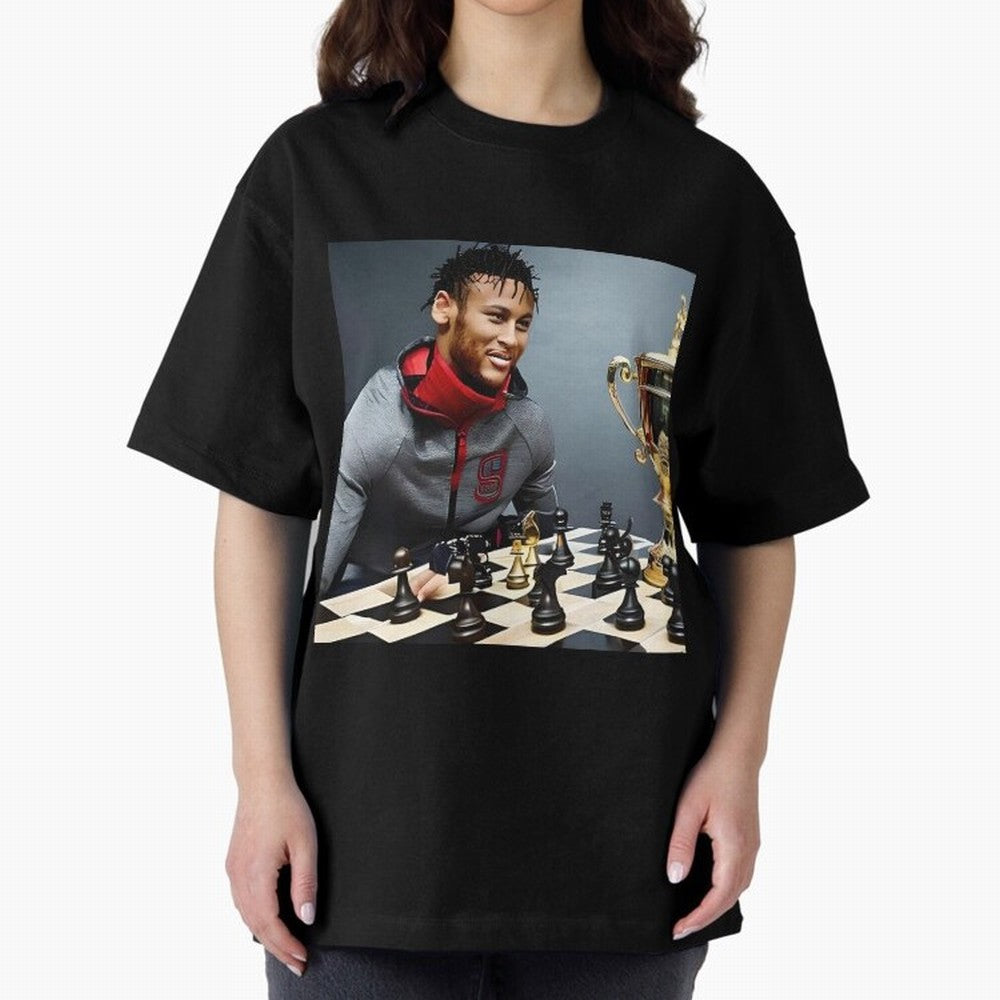 Mastermind: Neymar Playing Chess with the Championship Trophy Classic T-Shirt Build FIFA World Cup 2026 Spirit, Filled with France and Portugal, Haaland, Goal Celebration Energy, Supporter Heritage, Football Icons and Worldwide Tournament Joy;
