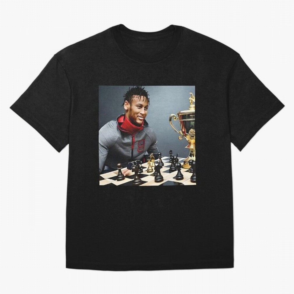 Mastermind: Neymar Playing Chess with the Championship Trophy Classic T-Shirt Build FIFA World Cup 2026 Spirit, Filled with France and Portugal, Haaland, Goal Celebration Energy, Supporter Heritage, Football Icons and Worldwide Tournament Joy;