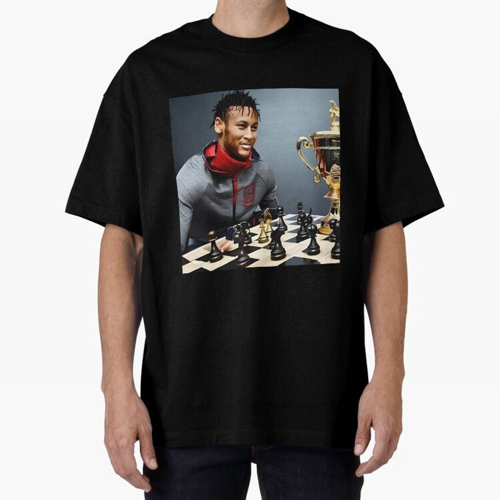 Mastermind: Neymar Playing Chess with the Championship Trophy Classic T-Shirt Build FIFA World Cup 2026 Spirit, Filled with France and Portugal, Haaland, Goal Celebration Energy, Supporter Heritage, Football Icons and Worldwide Tournament Joy;