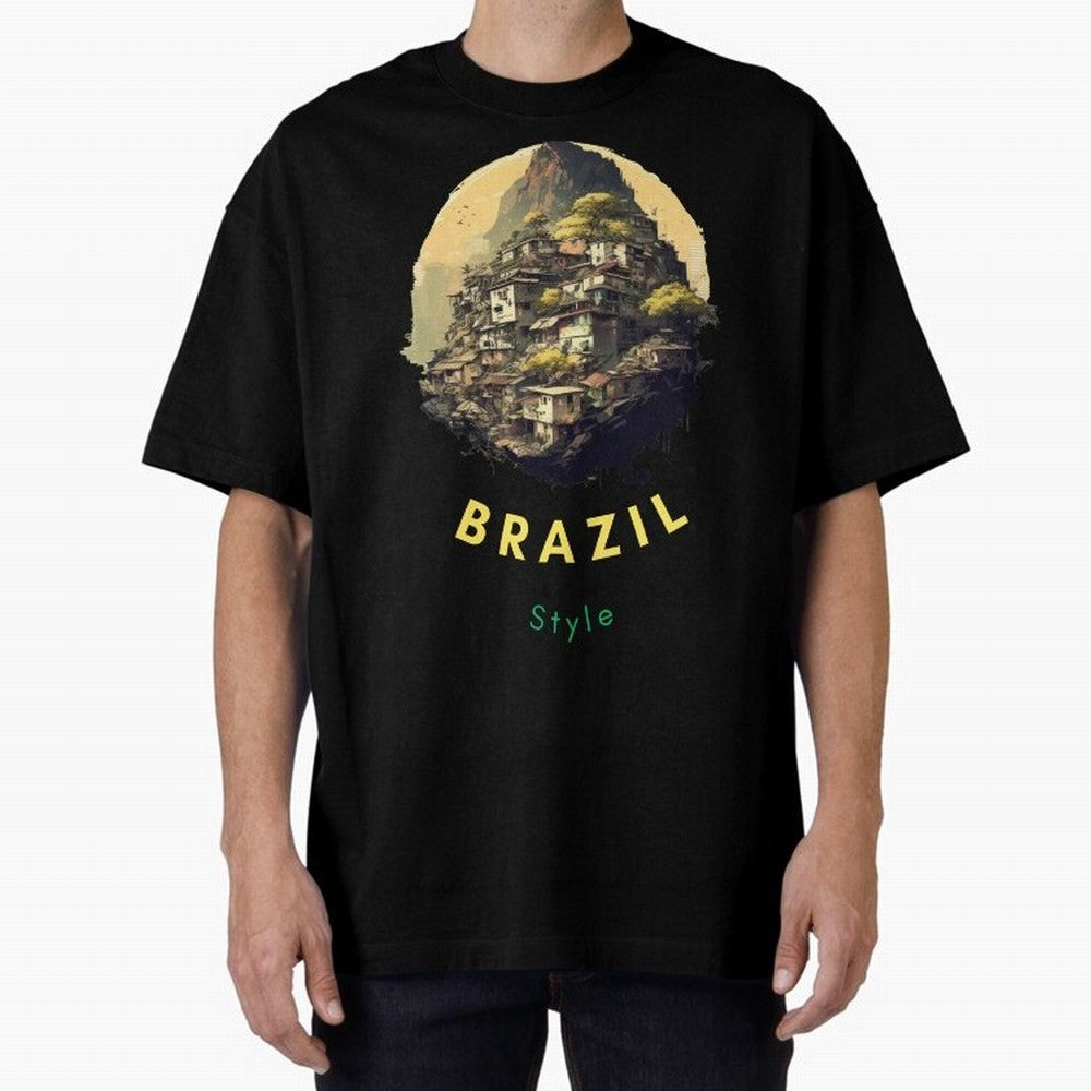 Brazil Style, Japanese Architecture Oversized T-Shirt Keep the Match Day Mood of the FIFA World Cup 2026 Group Stage Journey through Messi, CR7 and Mbappe Highlights, England and Germany Pride, Football Passion, Legendary Performances, Festival