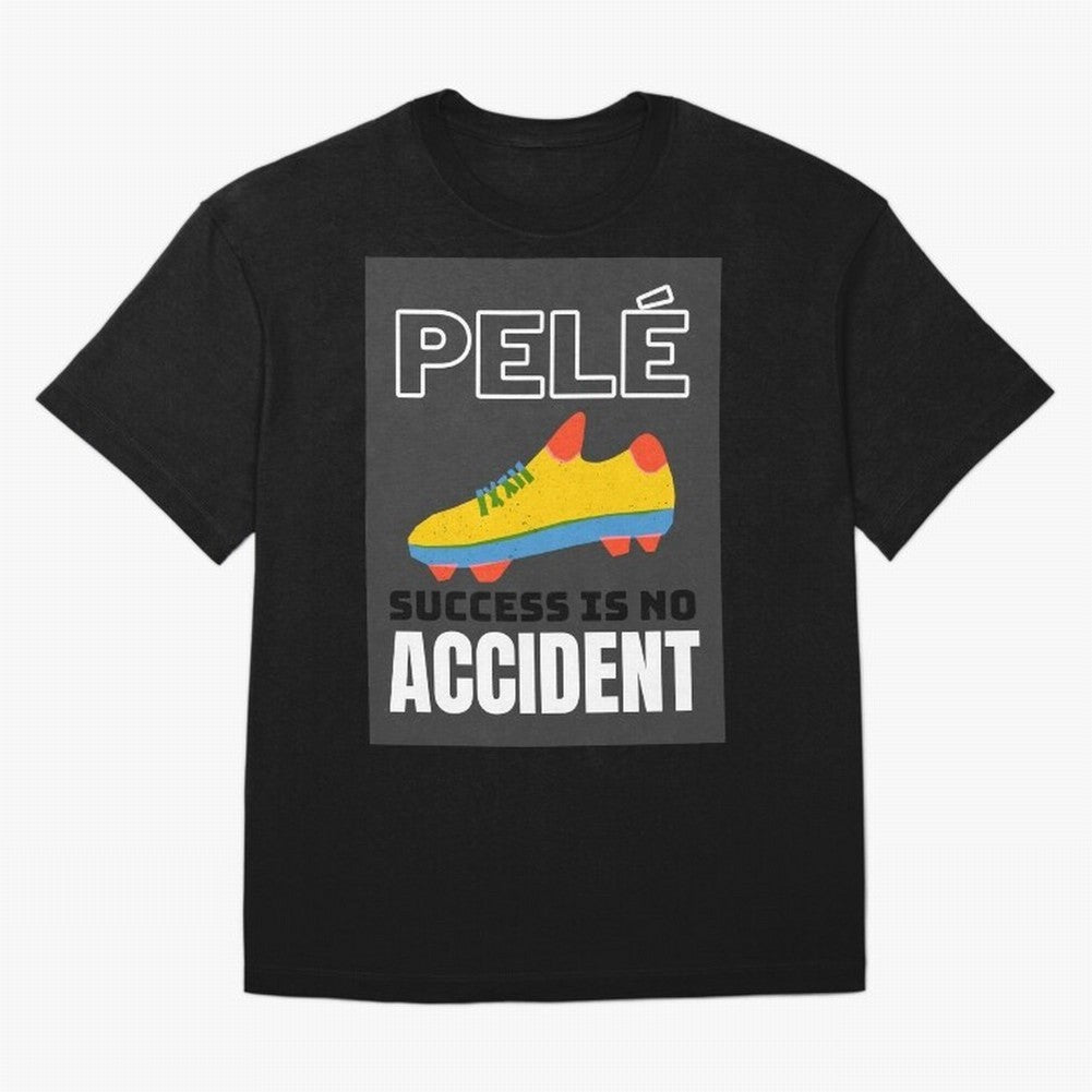 Pele Quote Success Is No Accident Graphic Classic T-Shirt Honor the Beautiful Game during the FIFA World Cup 2026 Journey through Cristiano Ronaldo, Haaland and CR7 Highlights, Argentina and Brazil Pride, Championship Spirit, Famous Goals, Roaring